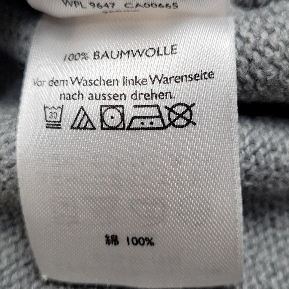 Eddie Bauer 100% Cotton Crewneck Sweater Men's XL Tall Gray Textured Knit - Picture 13 of 14